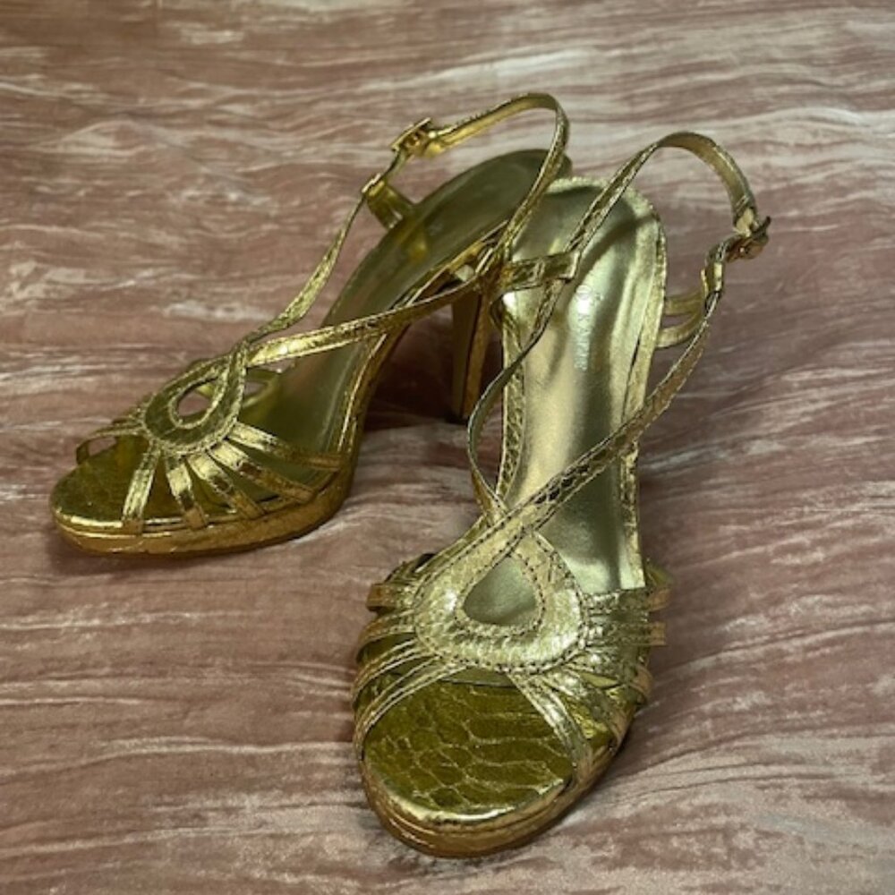 Sparkly Gold Heels